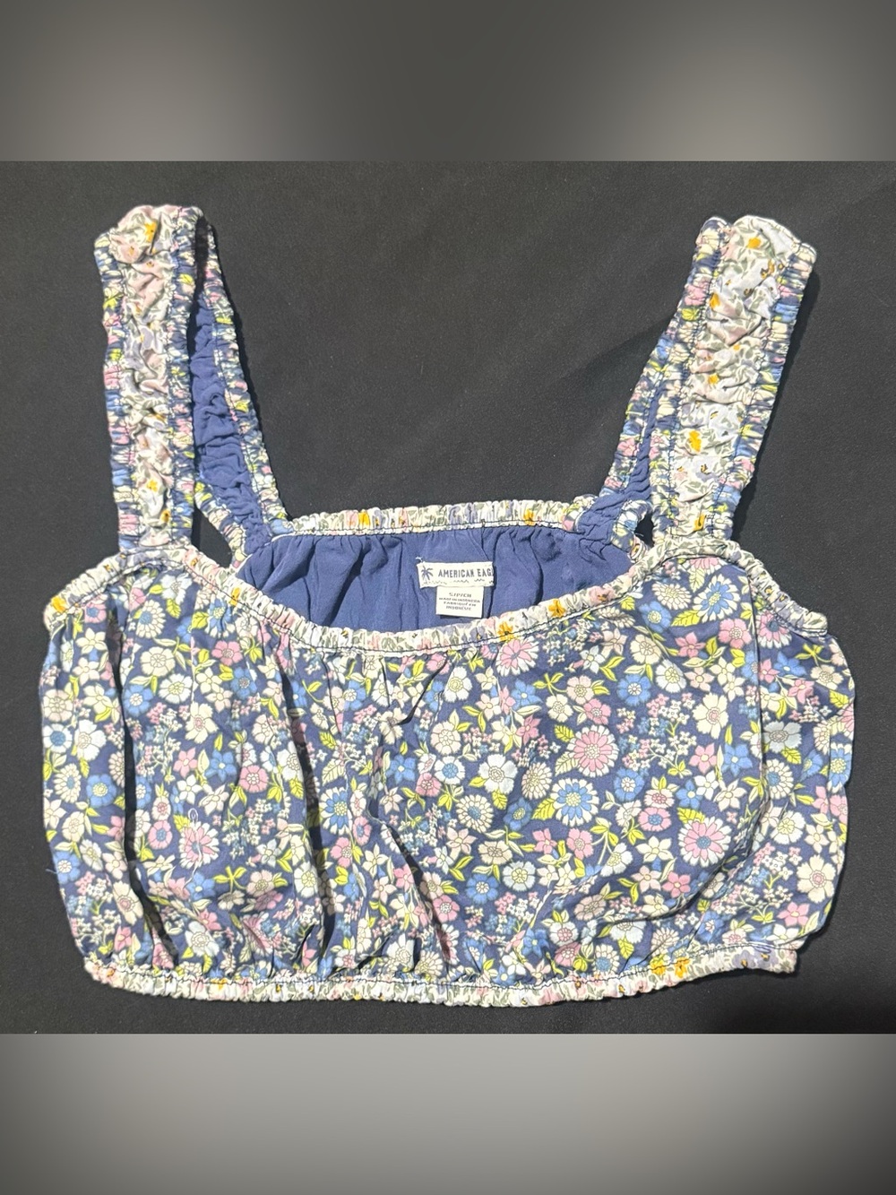 American Eagle Outfitters Navy Floral Sundress Top - Pink Yellow White